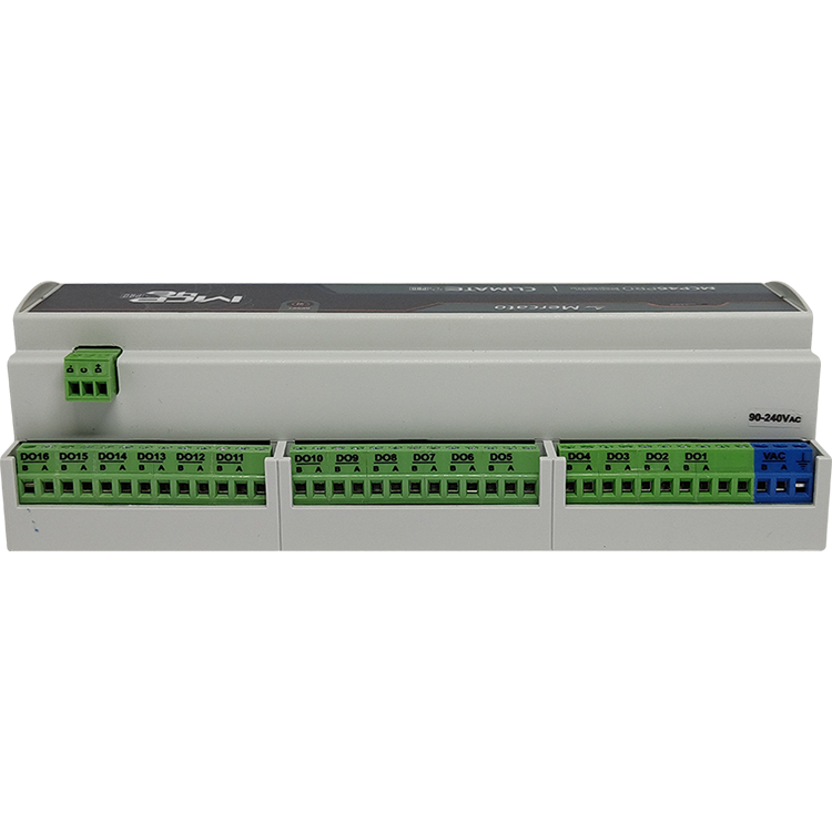 MCP46D-PRO | MERCATO | Controlador programável BACnet e Modbus (26DI/NTC, 4AO, 16DO) com porta Ethernet