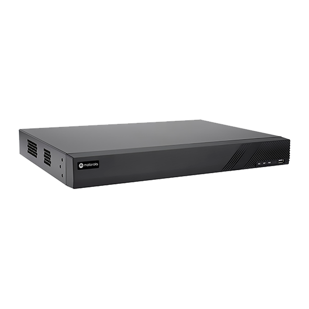 MTN162K0021 | MOTOROLA | Gravador NVR de 16 canais IP 4K com 2 espaços para HD e reconhecimento facial