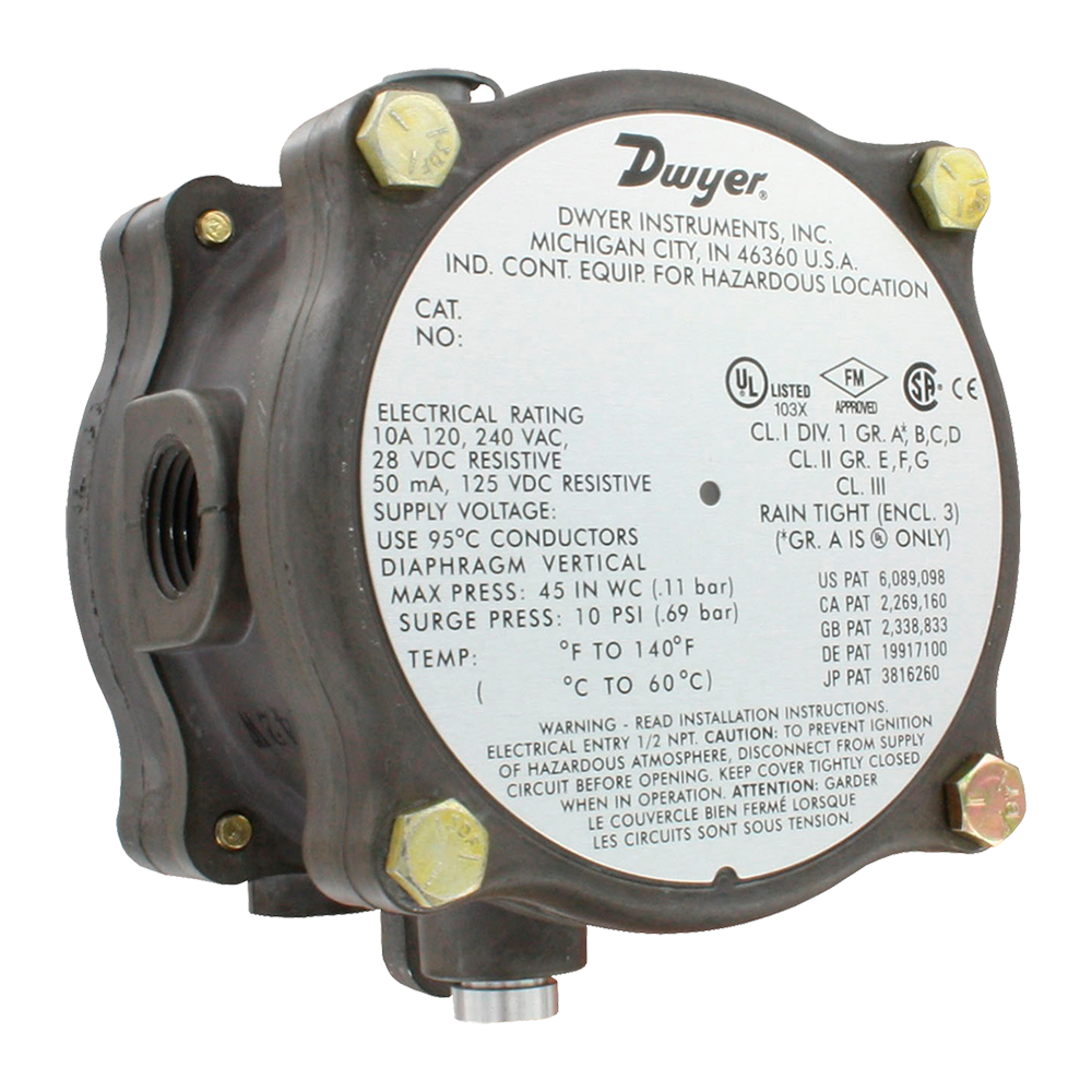616KD-02 | DWYER | Sensor de pressão diferencial (4-20mA) para ar com range de 0 a 3'' w.c.