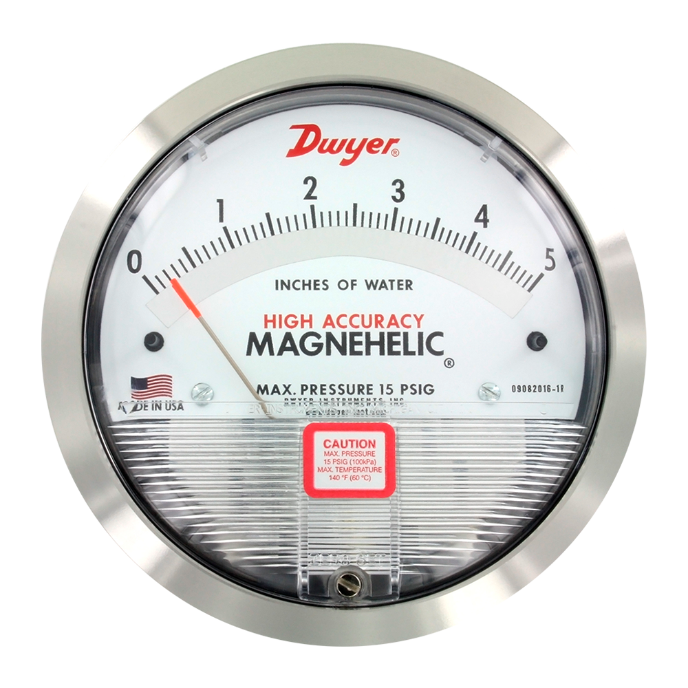 2000-100PA | DWYER | Medidor Magnehelic de pressão diferencial com range de 0 a 100Pa
