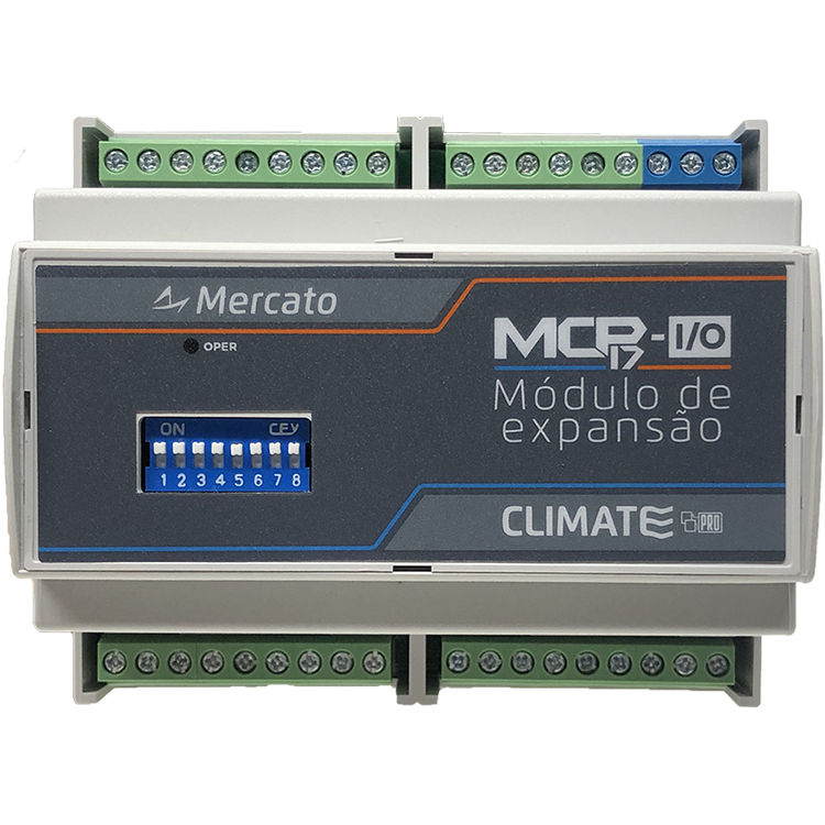 MCP17-I/O | MERCATO | Módulo de expansão para MCP50-PRO (8UI/NTC,3AO,6DO)