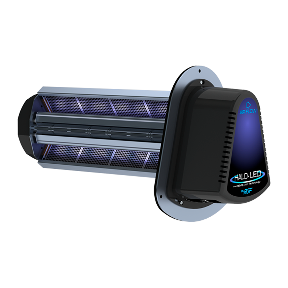 HALO LED | RGF | Célula com tecnologia PHI+REME em LED de 9" para instalação em duto e vazão de até 11.000 m3/h